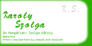 karoly szolga business card